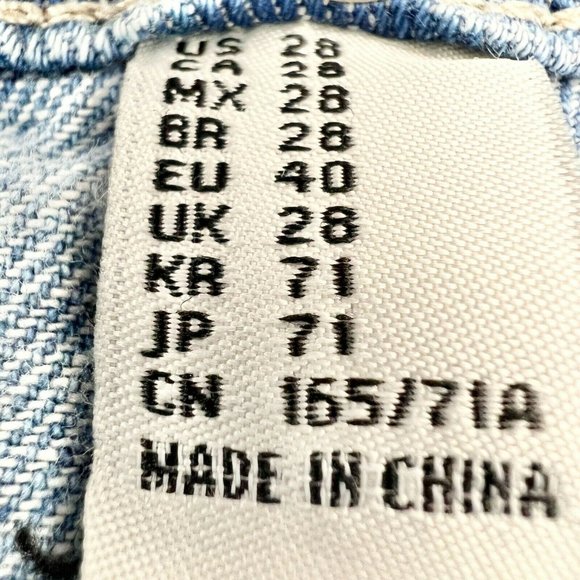 Forever 21 Blue Ombre Denim Distressed Shorts Size 28 Waist - Picture 6 of 7